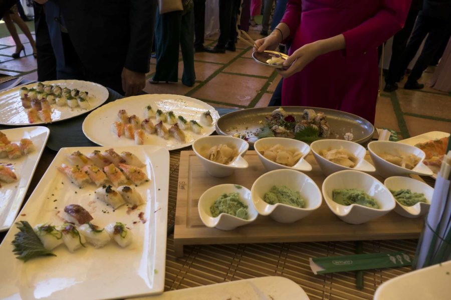 Estaciones boda sushi showcooking Odiseo Porton Condesa
